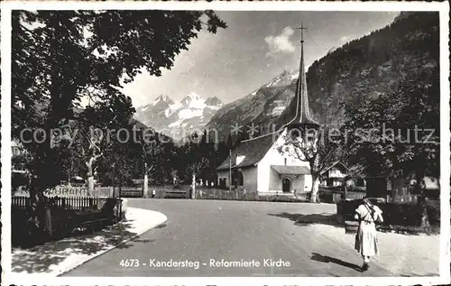 Kandersteg BE Dorfpartie Reformierte Kirche Kat. Kandersteg