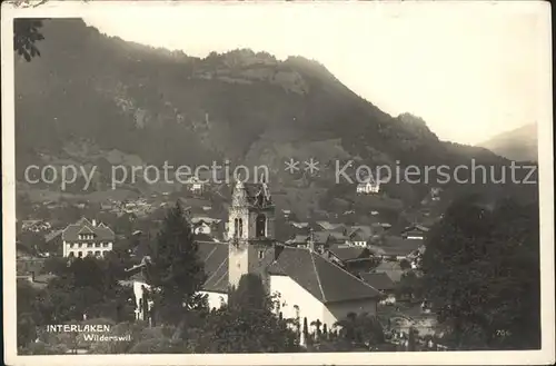 Interlaken BE mit Wilderswiler Kirche Kat. Interlaken