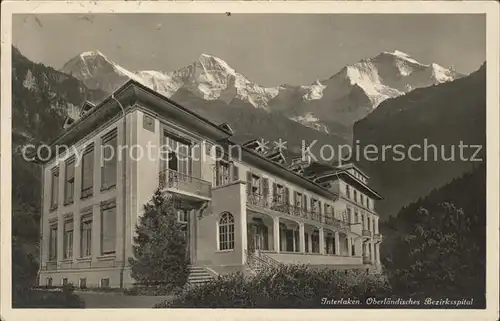 Interlaken BE Oberlaendisches Bezirksspital Kat. Interlaken