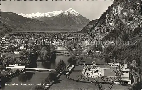 Interlaken BE Unterseen mit Niesen Kat. Interlaken