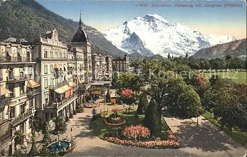 Interlaken BE Partie am Hoeheweg mit Jungfrau Kat. Interlaken