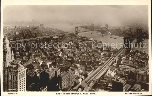 Foto Rotary Nr. 10781 44 East River Bridges New York  Kat. United States