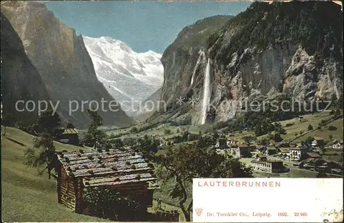 Lauterbrunnen BE mit Staubbachfall  Kat. Lauterbrunnen