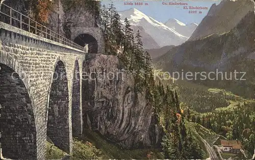 Loetschbergbahn Kehrtunnel bei Blausee Altels Gr Rinderhorn / Loetschenpass /Rg. Gastere