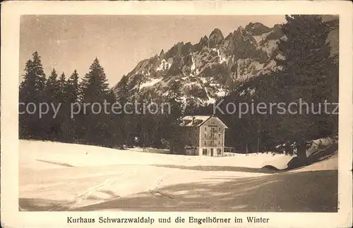 Meiringen Hasliberg Kurhaus Schwarzwaldalp mit Engelhoerner / Meiringen /Bz. Oberhasli