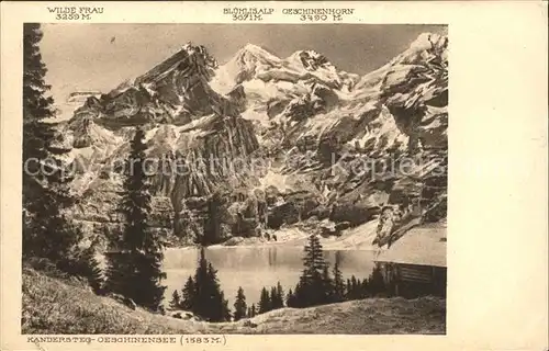 Kandersteg BE Oeschinensee Wilde Frau Bluemlisalp Kat. Kandersteg