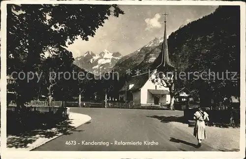 Kandersteg BE Dorfpartie Kirche Kat. Kandersteg