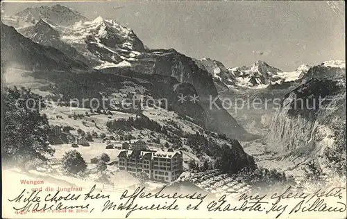 Wengen BE mit Jungfrau Panorama Kat. Wengen