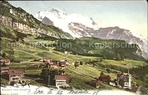 Wengen BE mit Jungfrau Kat. Wengen