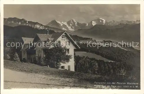Haltenegg Thun Pension Waldheim mit Alpenpanorama Kat. Heiligenschwendi