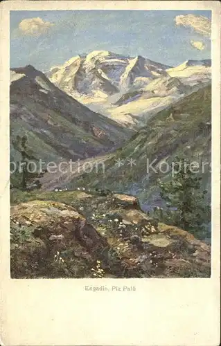 Engadin GR Piz Palue Kuenstlerkarte / St Moritz /Bz. Maloja