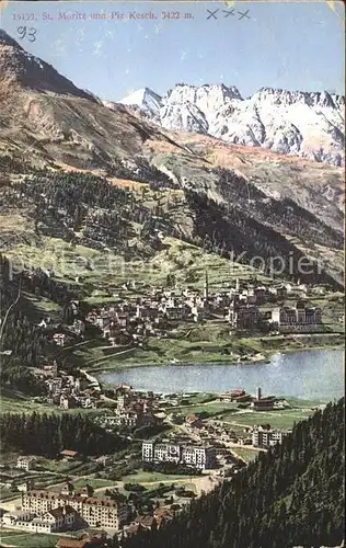 St Moritz GR mit Piz Kessch Obersee Kat. St Moritz