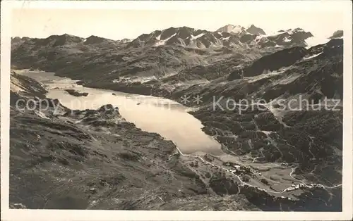 Silvaplana GR Blick vom P. Lunghino Silsersee Berninagruppe Kat. Silvaplana