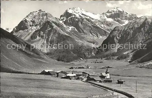 Sertig Doerfli Mittagshorn Plattenhorn Hoch Ducan Kat. Sertigpass