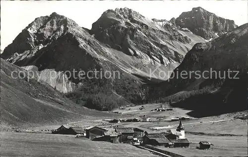 Sertig Doerfli Mittagshorn Plattenhorn Hochducan Kat. Sertigpass