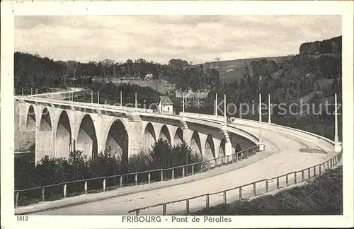 Fribourg FR Pont de Perolles Kat. Fribourg FR