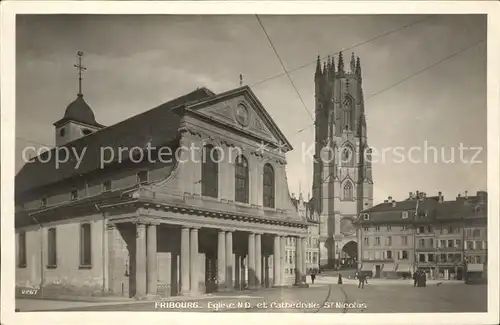 Fribourg FR Eglise ND et Cathedrale St Nicolas Kat. Fribourg FR