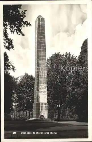 Morat Murten Obelisque de Meriez Kat. Murten
