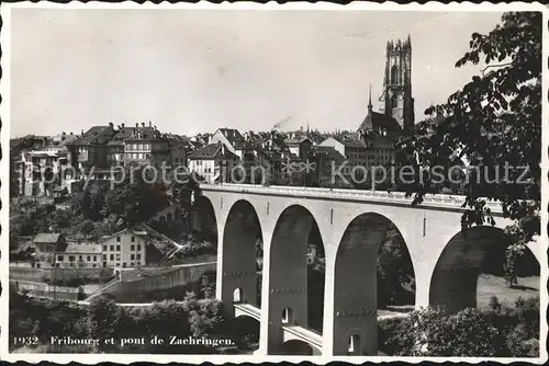 Fribourg FR Pont de Zaehringen Kat. Fribourg FR