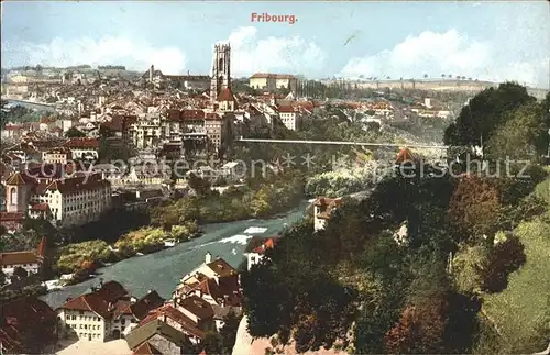 Fribourg FR Vue generale Kat. Fribourg FR