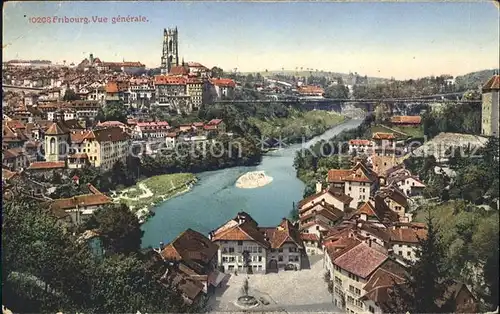 Fribourg FR Vue generale Kat. Fribourg FR