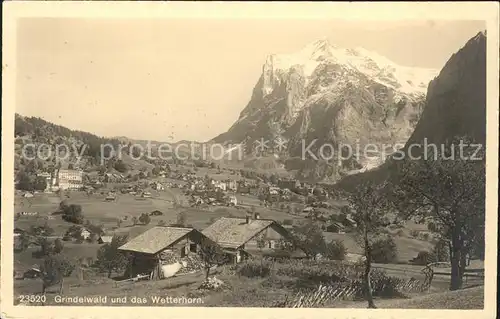 Grindelwald mit Wetterhorn Kat. Grindelwald