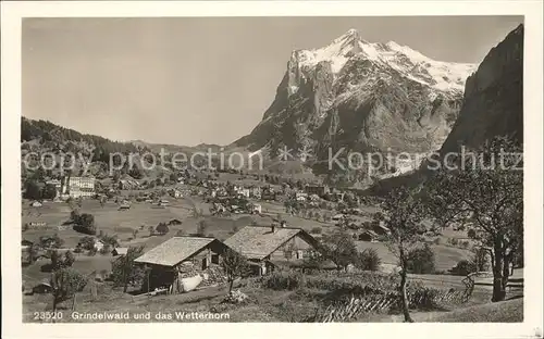 Grindelwald mit Wetterhorn Kat. Grindelwald