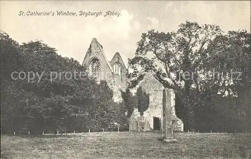 Dryburgh Abbey St Catherine s Window Ruines Kat. Grossbritannien