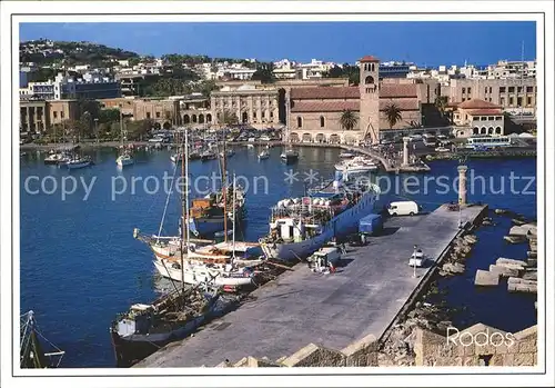 Rhodos Rhodes aegaeis Mandraki Hafen Kat. 