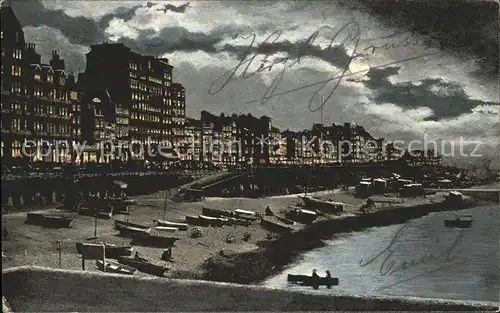 Brighton Hove Beach Promenade by night Moonlight / Brighton and Hove /Brighton and Hove