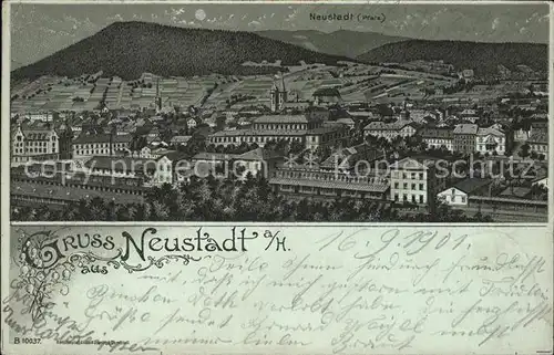 Neustadt Haardt im Mondschein Kat. Neustadt an der Weinstr.
