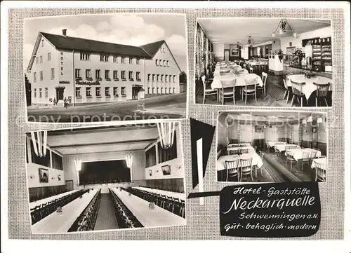 Schwenningen Neckar Hotel Gaststaette Neckarquelle Gastraum Saal / Villingen-Schwenningen /Schwarzwald-Baar-Kreis LKR