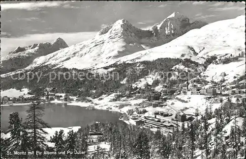 St Moritz GR mit Piz Albana und Piz Julier Kat. St Moritz