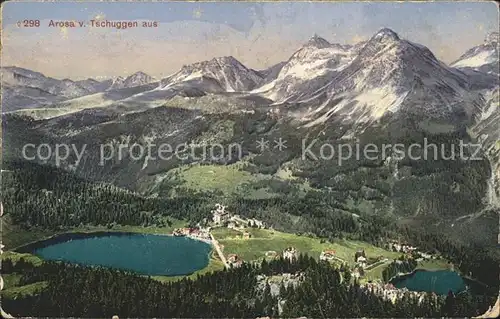 Arosa GR Blick vom Tschuggen Kat. Arosa