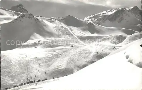 Davos Parsenn GR Parsennabfahrt Weissfluhjoch Kueblis / Davos /Bz. Praettigau-Davos