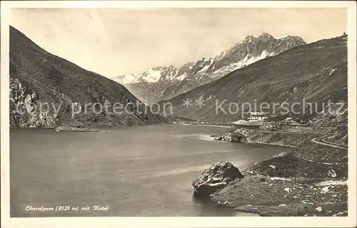 Oberalpsee mit Hotel Kat. Andermatt