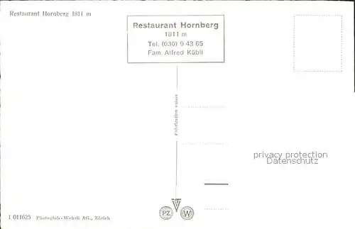 Hornberg Saanenmoeser Restaurant Hornberg Kat. Saanenmoeser