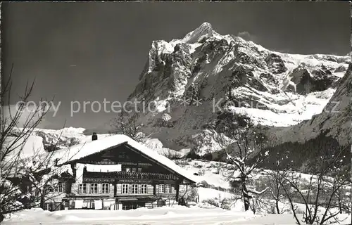 Grindelwald Chalet mit Wetterhorn Kat. Grindelwald