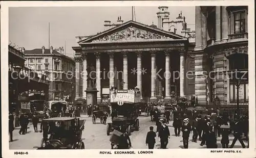 Foto Rotary Nr. 10481 5 Royal Exchange London Autos  Kat. United States