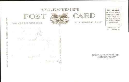 Edzell Dalhousie Arch Valentine s Post Card