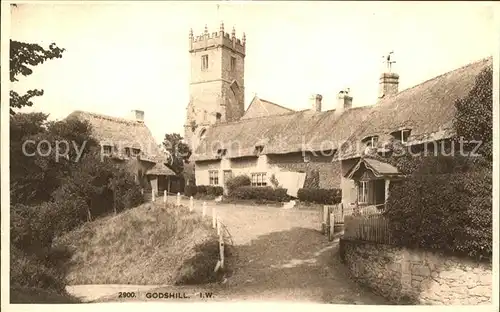 Godshill Village Tower Salmon Series Gravure Style