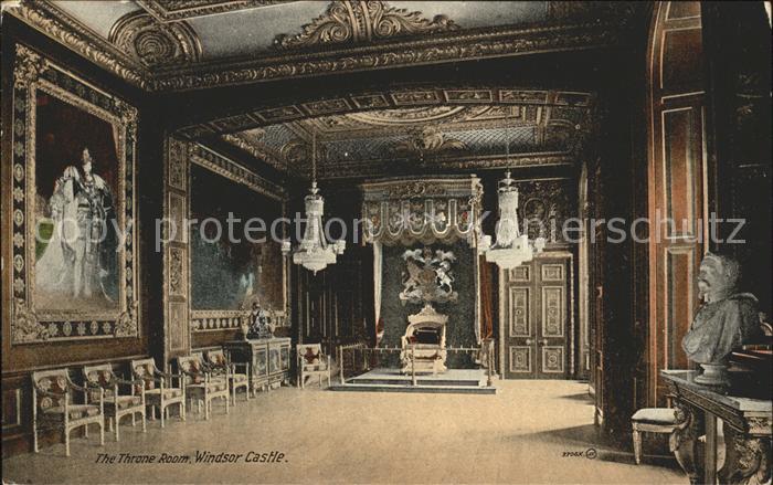 Windsor Castle The Throne Room Gemaelde Bueste Kat City Of London