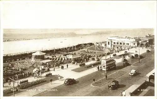 Southport UK Promenade Doppeldeckerbus Valentine's Post Card / Liverpool /Liverpool