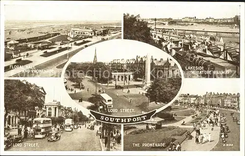 Southport UK Floral Hall Promenade Miniature Railway Lord Street Monument / Liverpool /Liverpool