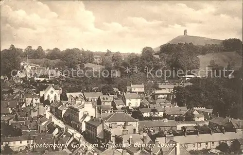 Glastonbury View from St John s Church Tower Frith s Series