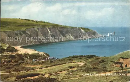 Alum Bay Isle of Wight and the Needles Cliffs Coast Kat. Grossbritannien
