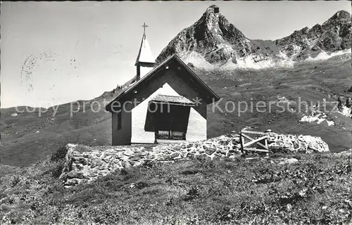Kaesern Kapelle auf Kaesernalp mit gr und kl Schuelberg Kat. Schoenengrund AR