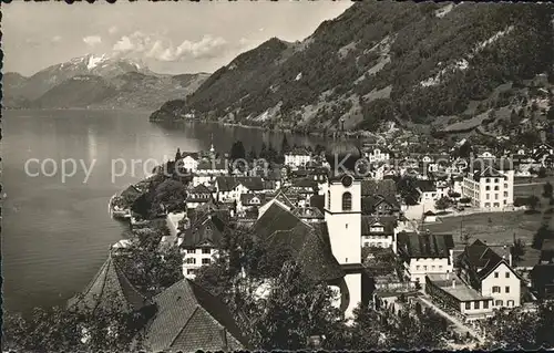 Gersau Vierwaldstaettersee Panorama mit Pilatus /  /