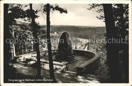 Bergisches Land Hermann Loens Denkmal Kat. 