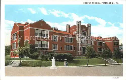 Pittsburg Pennsylvania Colfax School Kat. United States